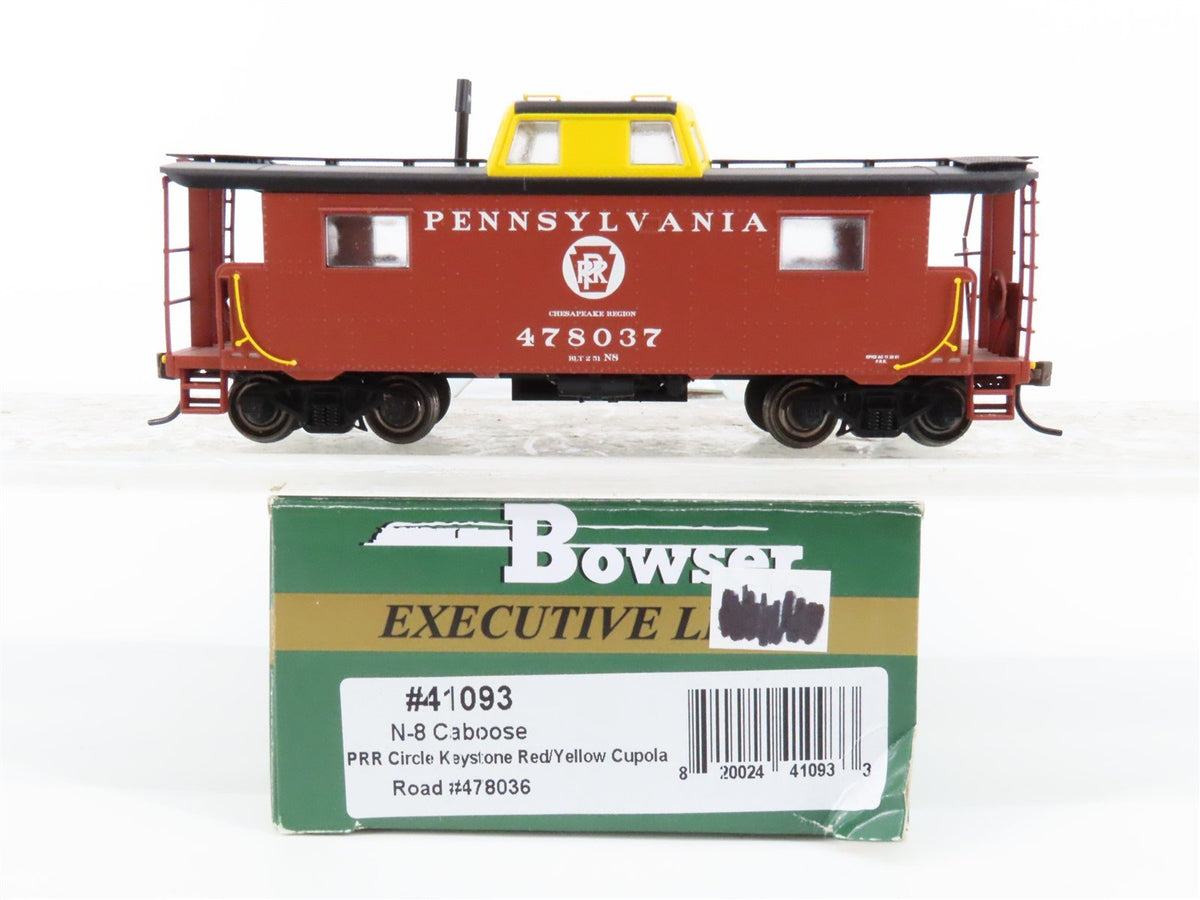 HO Scale Bowser 41093 PRR Pennsylvania Railroad Caboose #478037