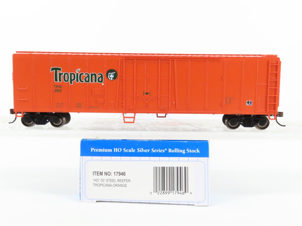 HO Scale Bachmann Silver Series 17946 TPIX Tropicana 50&#39; Steel Reefer #250