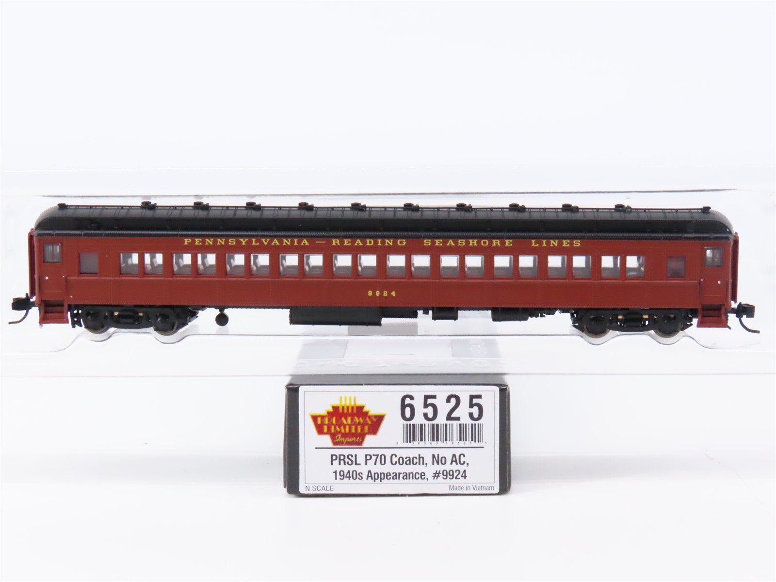 N Broadway Limited 6525 PRSL Pennsylvania-Reading Seashore Coach Passenger #9924