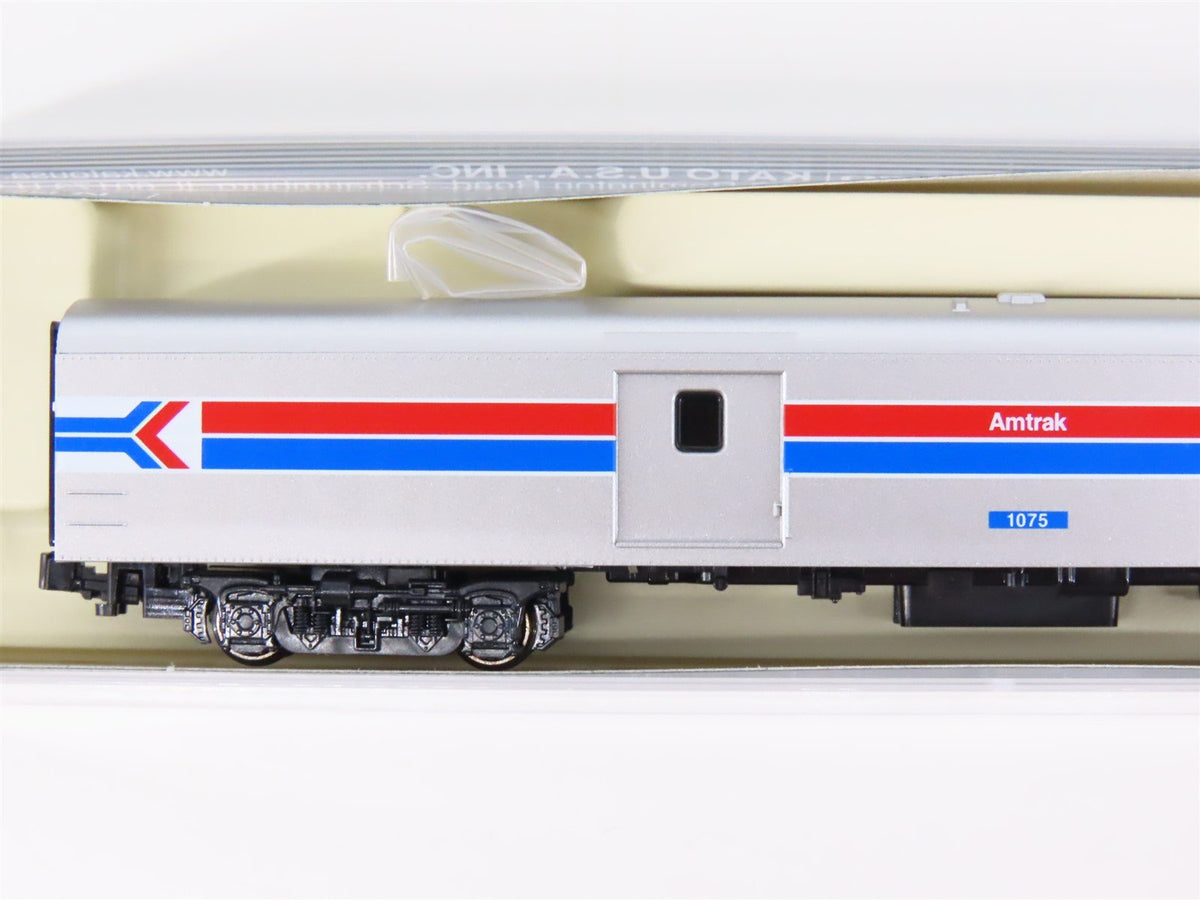 N Scale KATO 106-3512 Amtrak Baggage Passenger Car #1075 &amp; #1076 - 2-Car Set