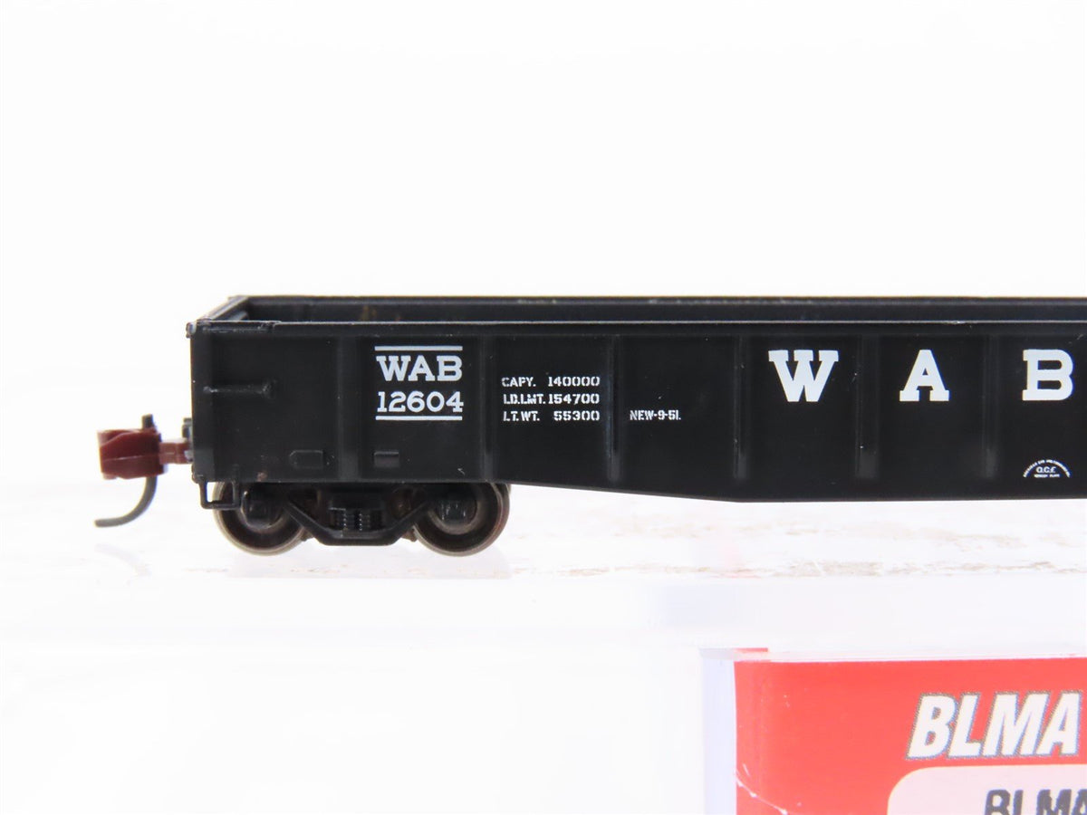 N Scale BLMA Models 14013 WAB Wabash Railroad 70-Ton 52&#39; Open Gondola #12604