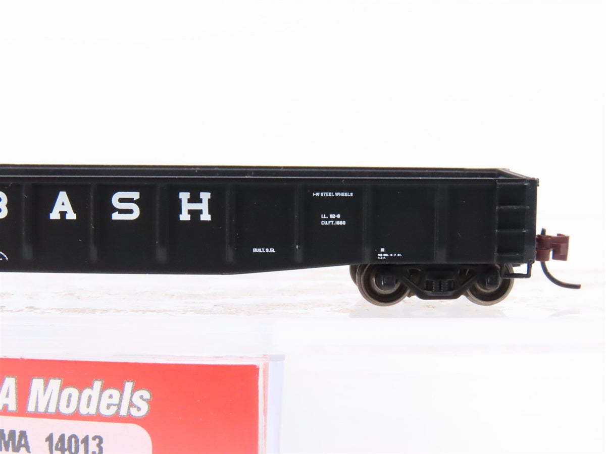 N Scale BLMA Models 14013 WAB Wabash Railroad 70-Ton 52&#39; Open Gondola #12604