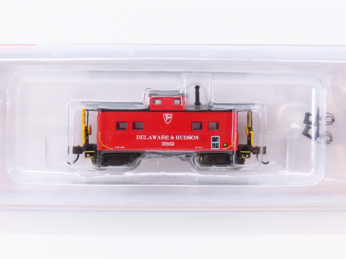 N Scale Bachmann Silver Series 16861 D&amp;H Delaware &amp; Hudson Steel Caboose #35802