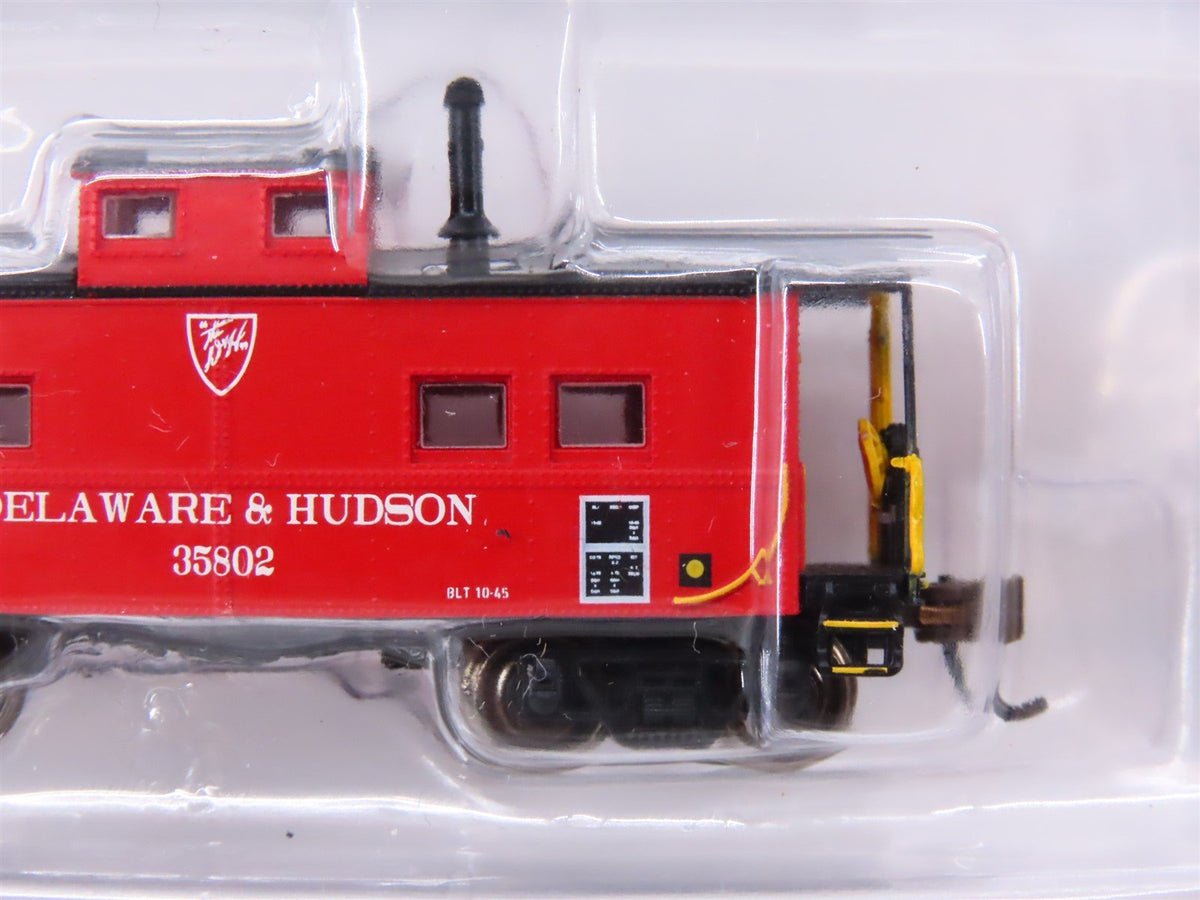 N Scale Bachmann Silver Series 16861 D&amp;H Delaware &amp; Hudson Steel Caboose #35802