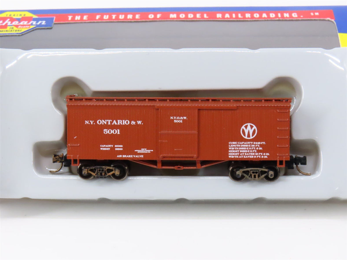 N Scale Athearn 10987 NYO&amp;W New York Ontario &amp; Western 36&#39; Box Car #5001