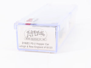 N Scale Atlas 31621 LNE Lehigh New England Railroad 2-Bay Covered Hopper #18123