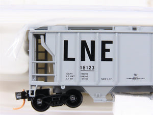 N Scale Atlas 31621 LNE Lehigh New England Railroad 2-Bay Covered Hopper #18123