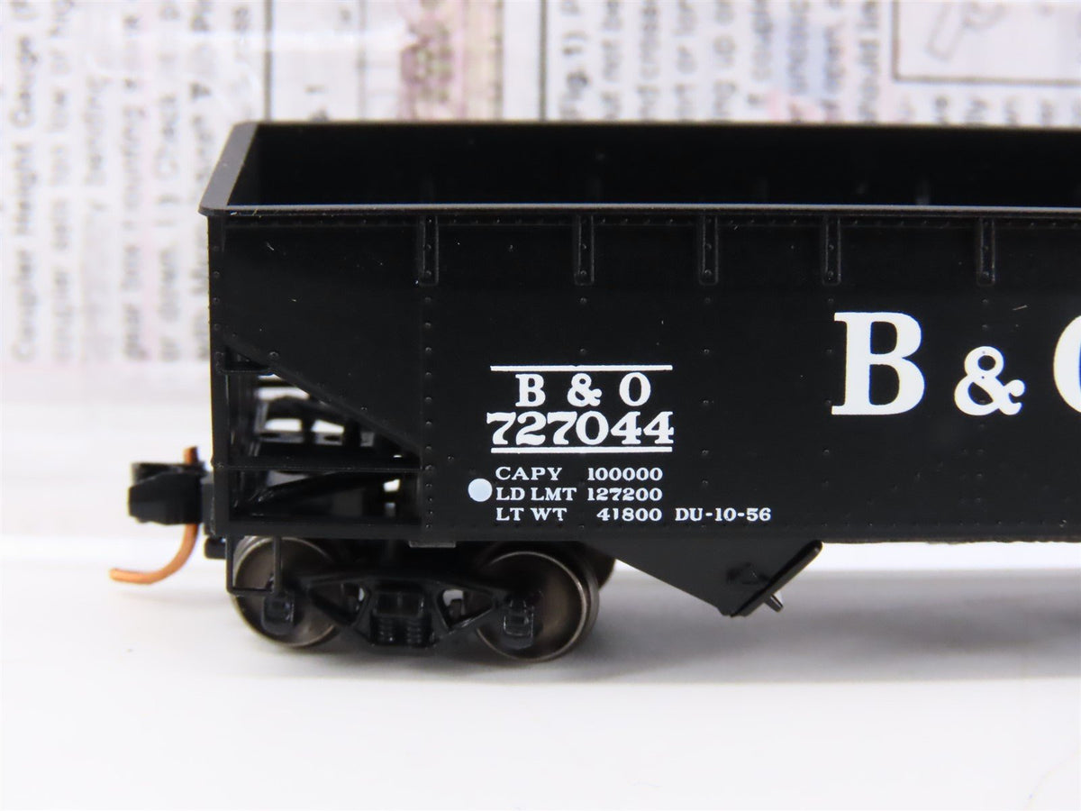 N Scale Micro-Trains MTL 05500380 B&amp;O Baltimore &amp; Ohio 2-Bay Hopper #727044