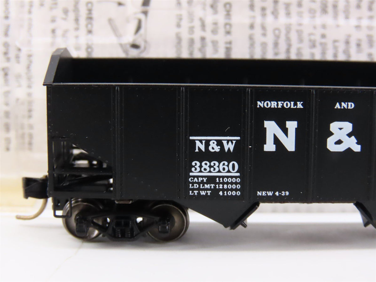 N Scale Micro-Trains MTL 91010 N&amp;W Norfolk &amp; Western 2-Bay Hopper #38360