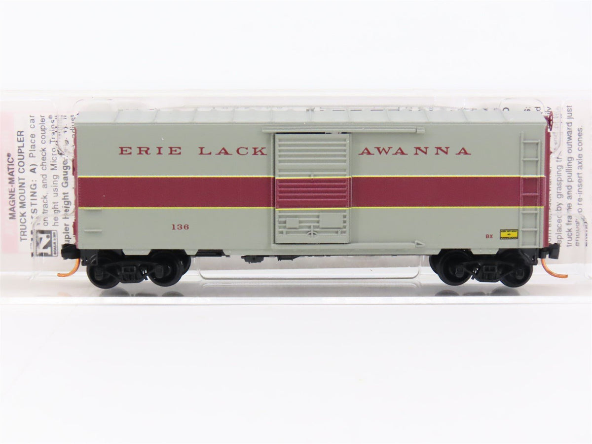 N Scale Micro-Trains MTL 07300170 EL Erie Lackawanna 40&#39; Single Door Box Car 136