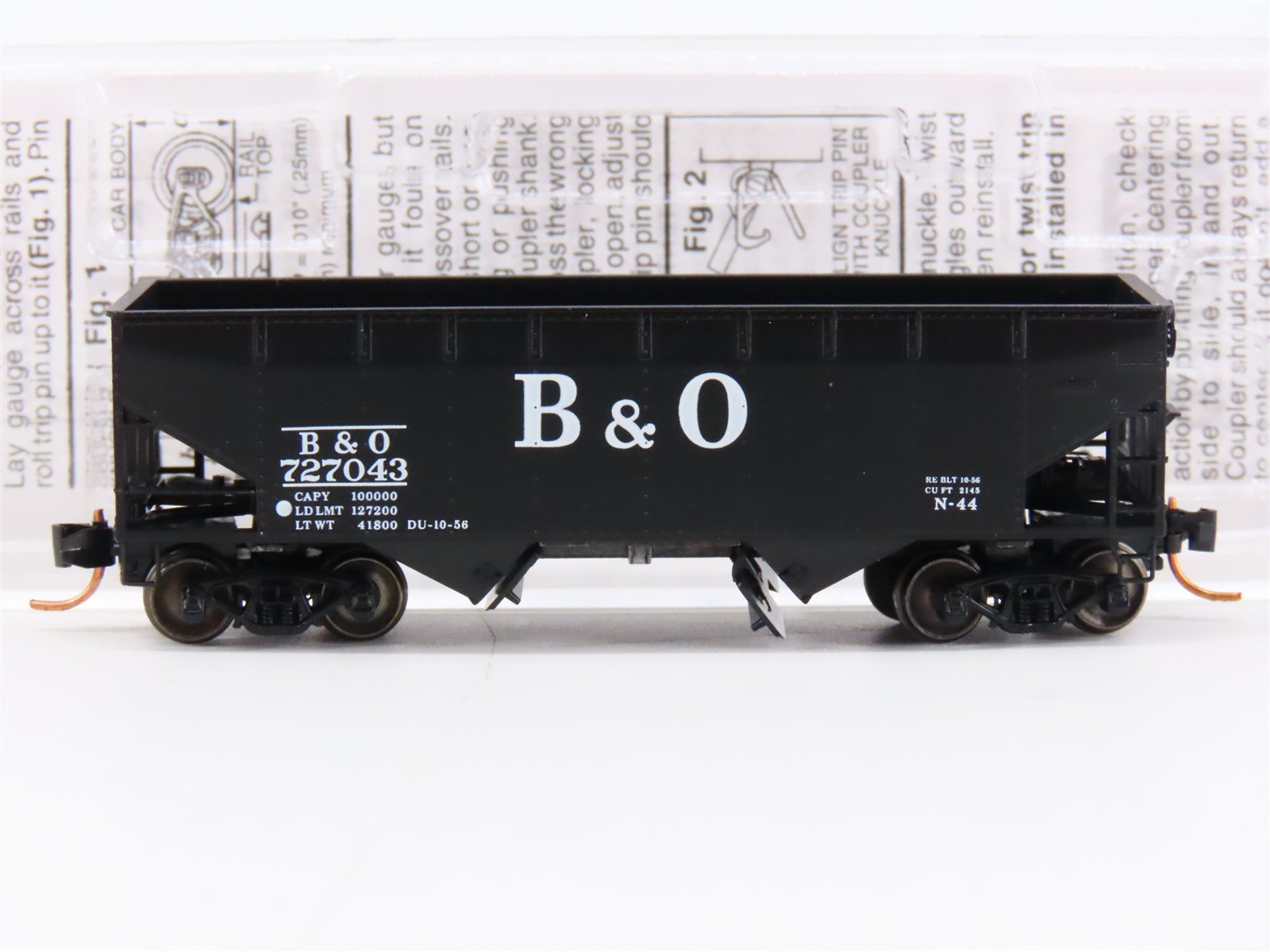 N Micro-Trains MTL Special Run B&O Baltimore & Ohio 2-Bay Open Hopper #727043