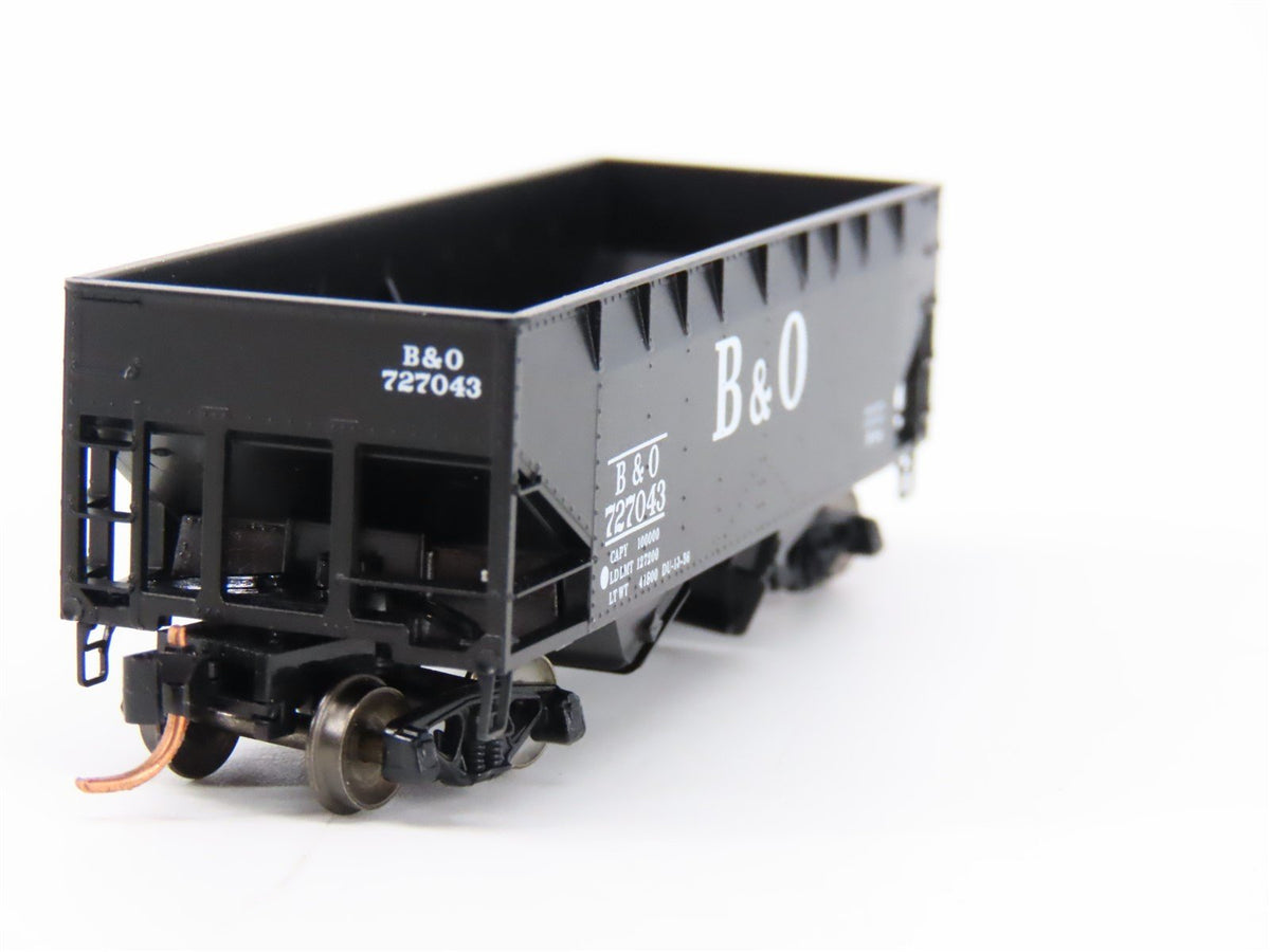 N Micro-Trains MTL Special Run B&amp;O Baltimore &amp; Ohio 2-Bay Open Hopper #727043