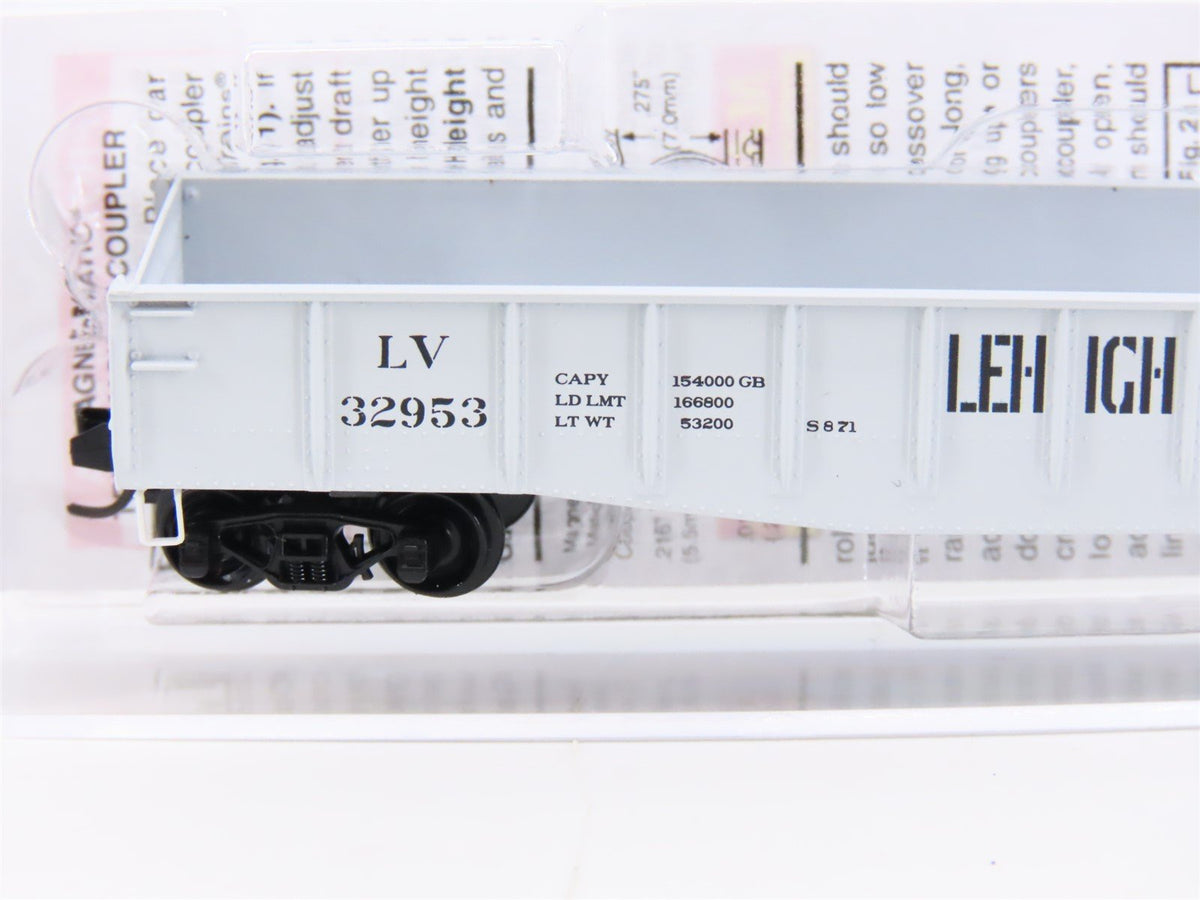 N Scale Micro-Trains MTL 04600480 LV Lehigh Valley Railroad 50&#39; Gondola #32953