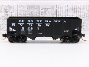 N Scale Micro-Trains MTL Special Run NYS&W Susquehanna 2-Bay Hopper #5287