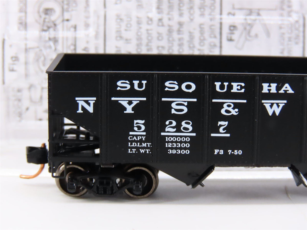 N Scale Micro-Trains MTL Special Run NYS&amp;W Susquehanna 2-Bay Hopper #5287