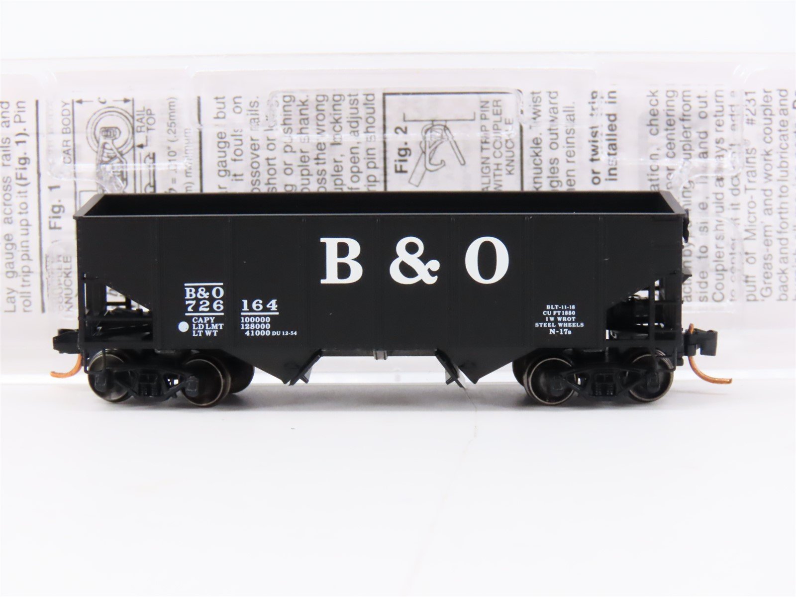 N Micro-Trains MTL Special Run B&O Baltimore & Ohio 2-Bay Open Hopper #726164