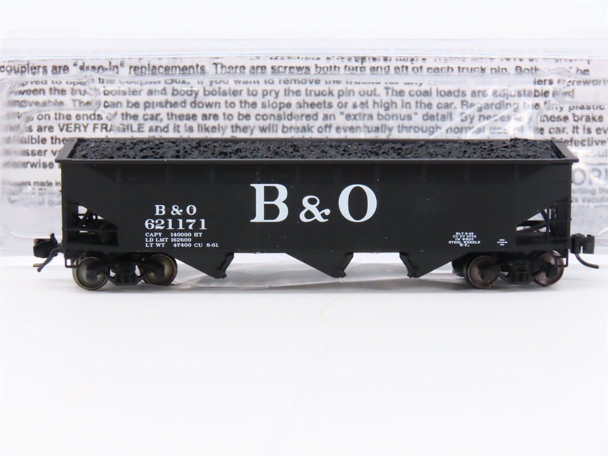 N Scale Bluford Shops 73043 B&amp;O Baltimore &amp; Ohio 3-Bay Open Hopper #621171