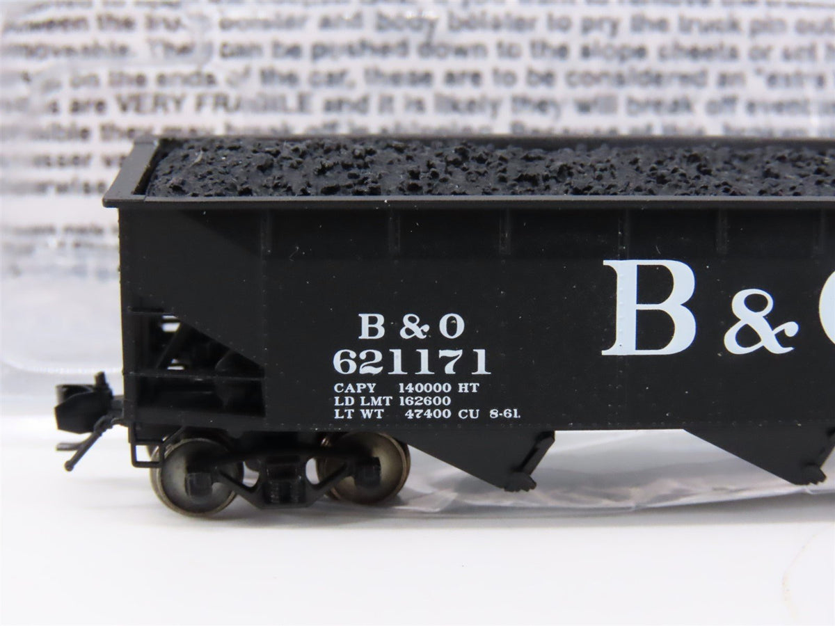 N Scale Bluford Shops 73043 B&amp;O Baltimore &amp; Ohio 3-Bay Open Hopper #621171