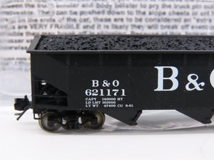 N Scale Bluford Shops 73043 B&O Baltimore & Ohio 3-Bay Open Hopper #621171