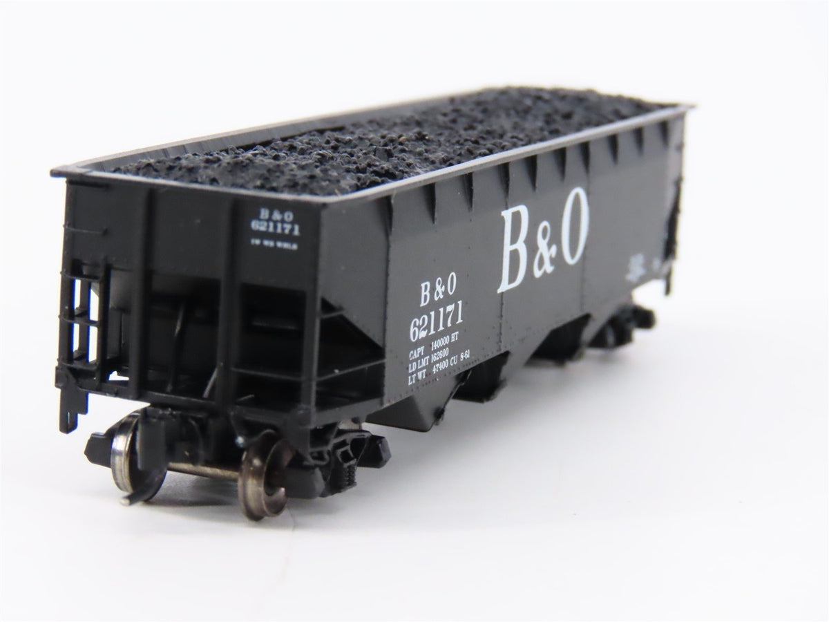 N Scale Bluford Shops 73043 B&amp;O Baltimore &amp; Ohio 3-Bay Open Hopper #621171