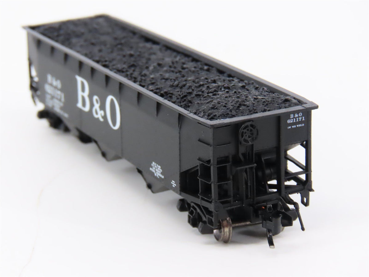 N Scale Bluford Shops 73043 B&amp;O Baltimore &amp; Ohio 3-Bay Open Hopper #621171