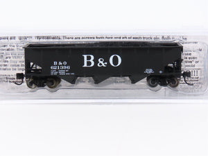 N Scale Bluford Shops 73043 B&O Baltimore & Ohio 3-Bay Open Hopper #621396