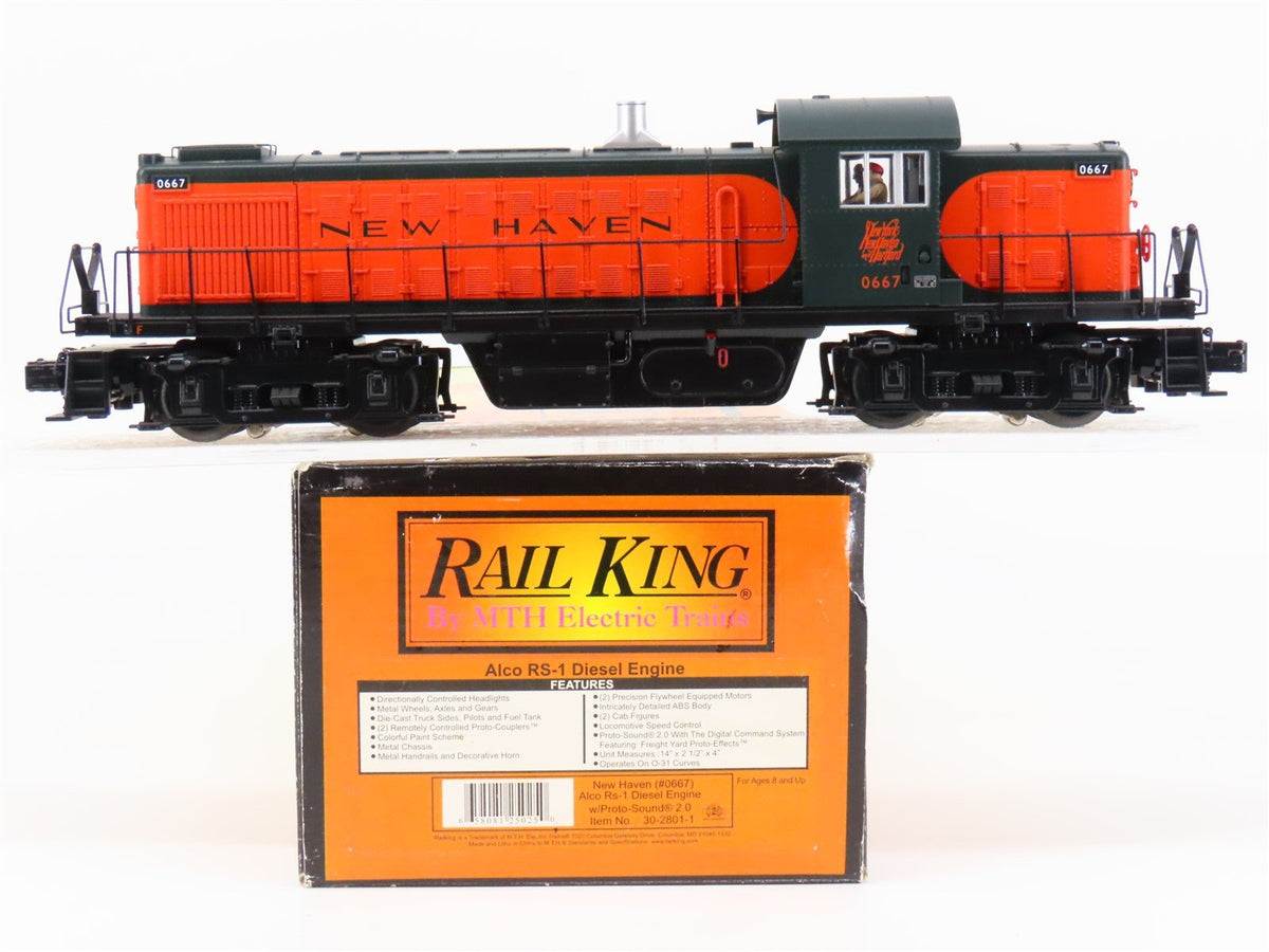 O Gauge 3-Rail MTH RailKing 30-2801-1 NH New Haven RS-1 Diesel w/ ProtoSound2