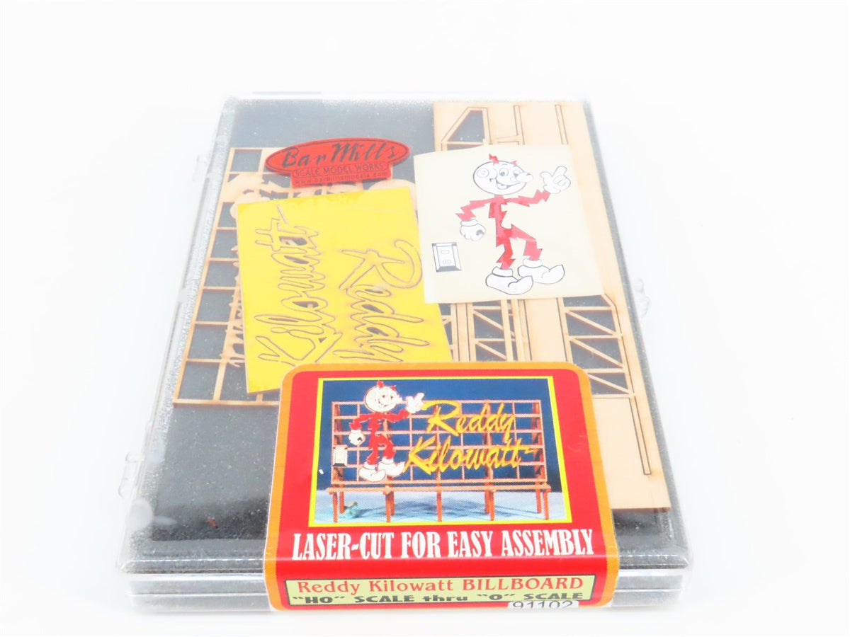 HO-O Scale Bar Mills Laser-Cut Kit #91102 Reddy Kilowatt Billboard