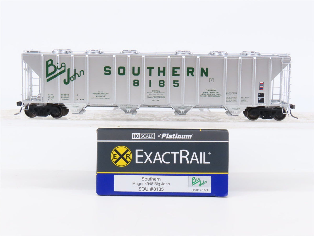 HO Scale ExactRail EP-81707-3 SOU Southern Railway Big John 4-Bay Hopper #8185