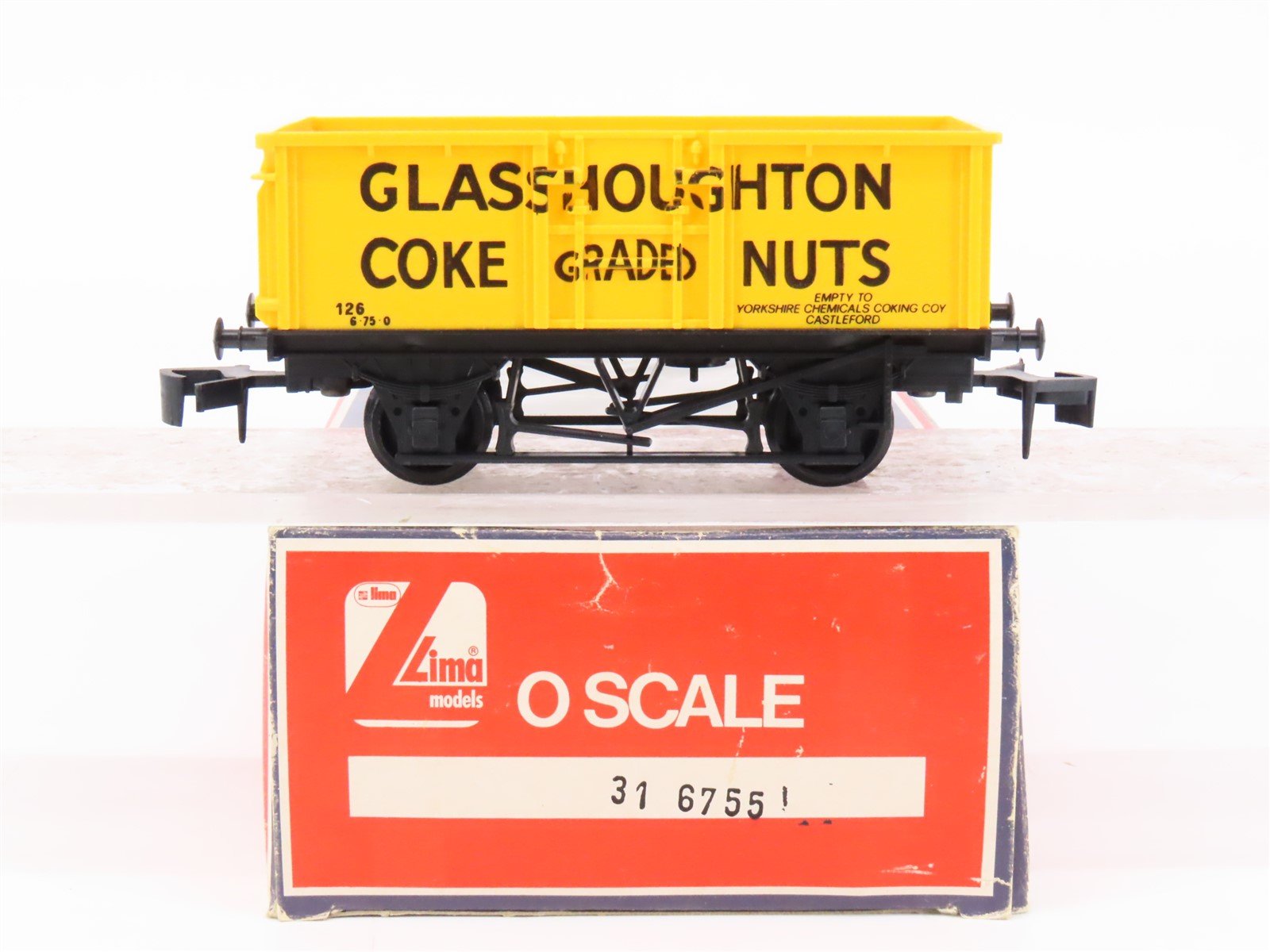 O Scale 2-Rail Lima 3167551 Glasshoughton Coke Graded Nuts Mineral Wagon #126