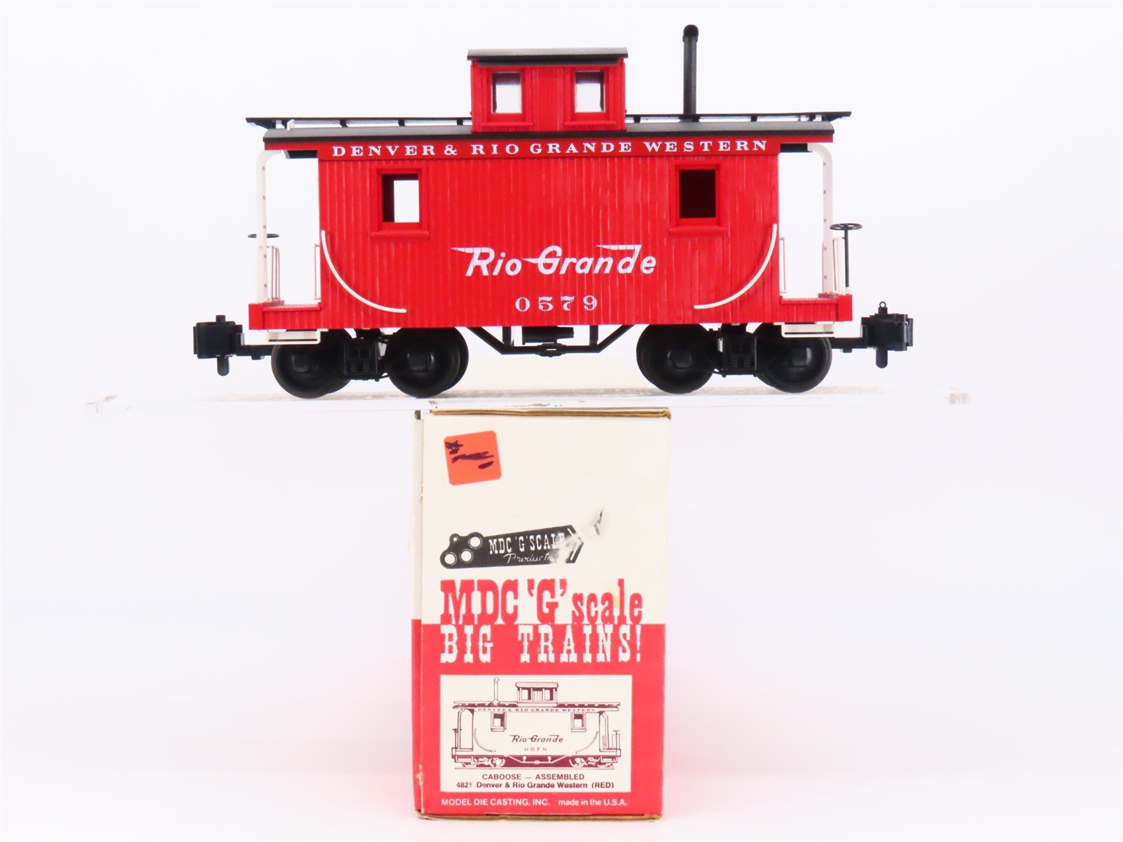 G Scale MDC 4821 D&RGW Rio Grande Railroad Caboose #0579