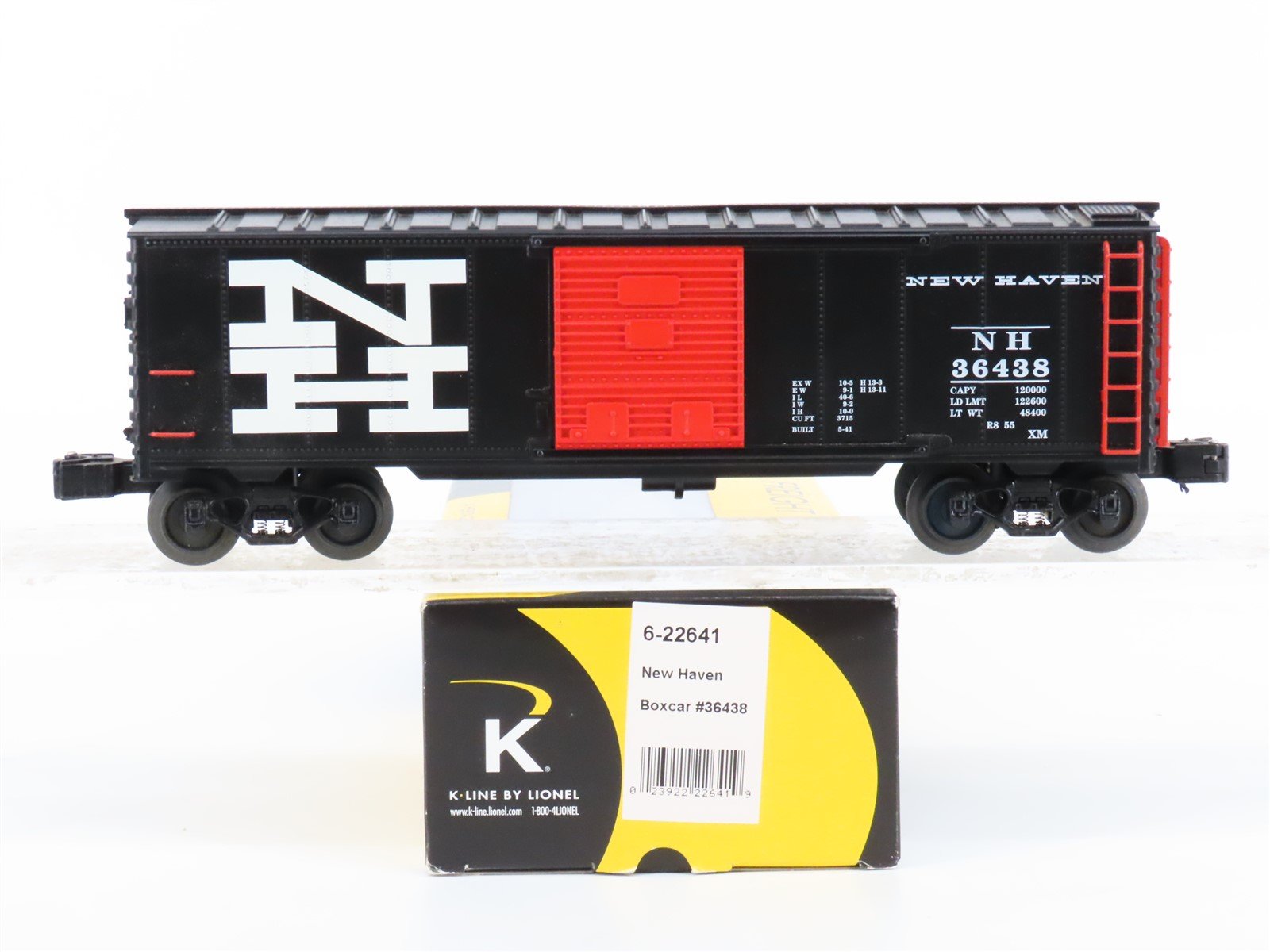 O Gauge 3-Rail K-Line K-22641 NH New Haven 40' Boxcar #36438