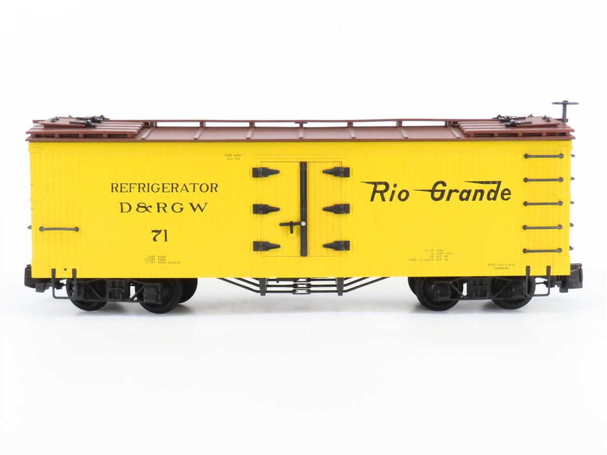 G Scale Bachmann D&amp;RGW Rio Grande Wood Reefer #71