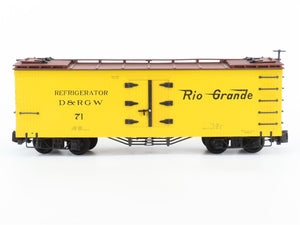 G Scale Bachmann D&RGW Rio Grande Wood Reefer #71