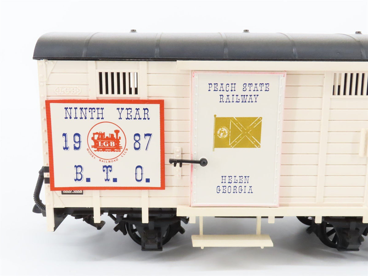 G Scale LGB 4032 BTO Peach State Railway Helen Georgia Box Car #1987