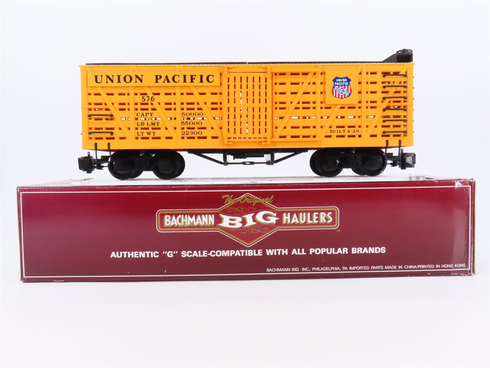 G Scale Bachmann Big Haulers 98101 UP Union Pacific Stock Car #576