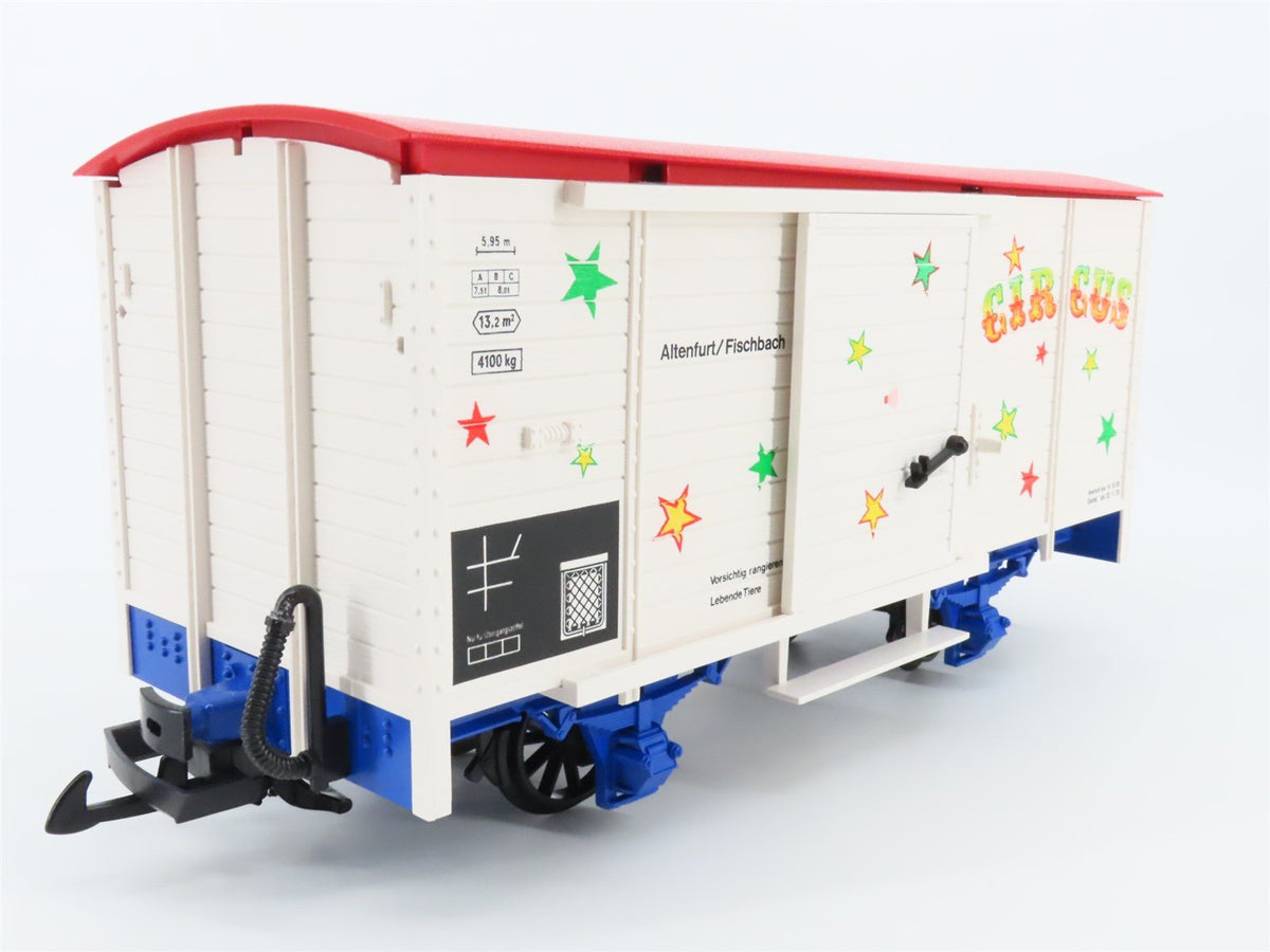 G Scale LGB 41362 Circus Single Door Wooden Box Car w/ Sound