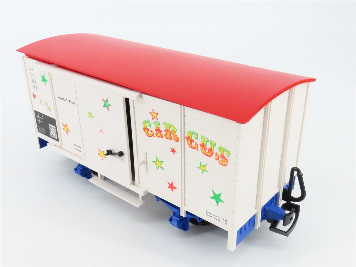 G Scale LGB 41362 Circus Single Door Wooden Box Car w/ Sound