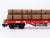 G Scale Bachmann Big Haulers 93502 ATSF Santa Fe Flat Car #1422 w/ Log Load