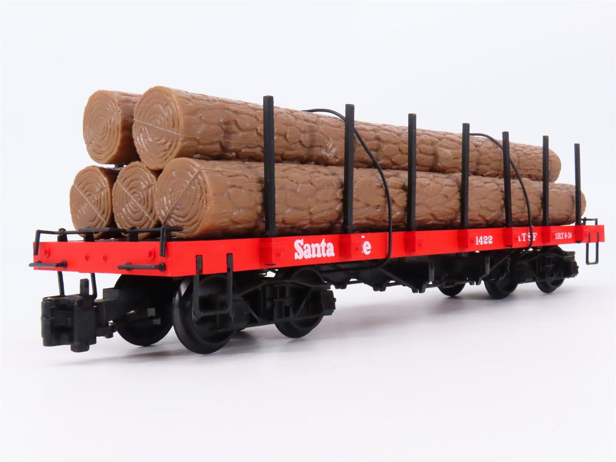 G Scale Bachmann Big Haulers 93502 ATSF Santa Fe Flat Car #1422 w/ Log Load