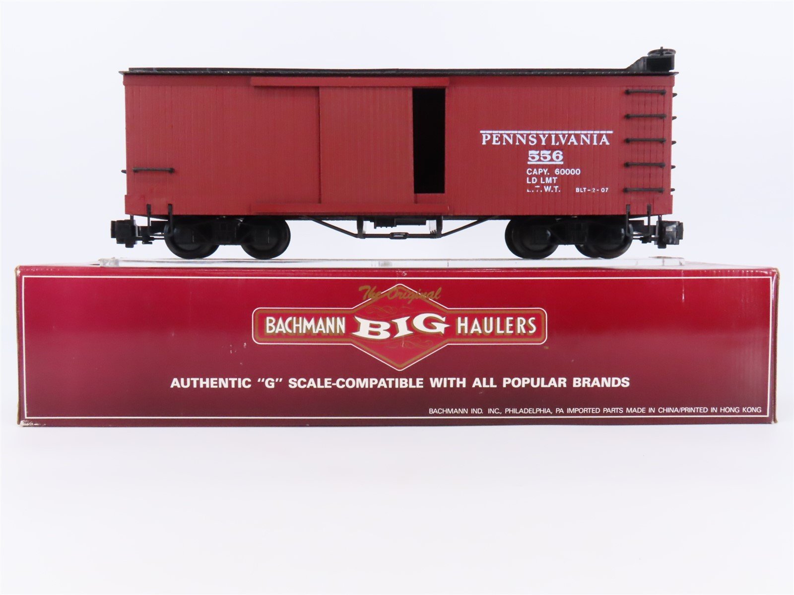 G Scale Bachmann Big Haulers 93314 PRR Pennsylvania Wood Box Car #556