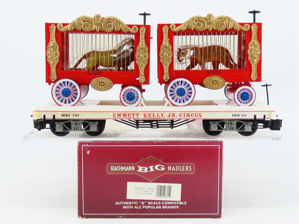 G Scale Bachmann Big Haulers 98371 Emmett Kelly Jr Circus Flat Car w/ Cages