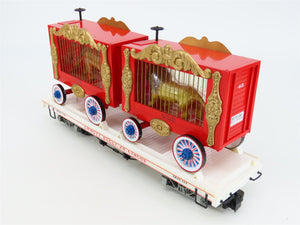 G Scale Bachmann Big Haulers 98371 Emmett Kelly Jr Circus Flat Car w/ Cages