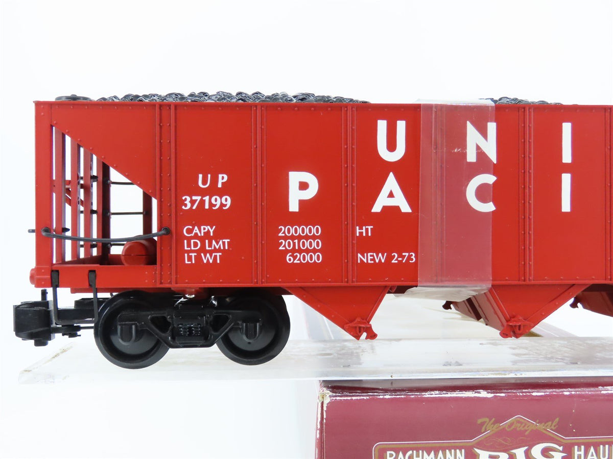 G Scale Bachmann Big Haulers 98201 UP Union Pacific 3-Bay Hopper #37199 w/ Load