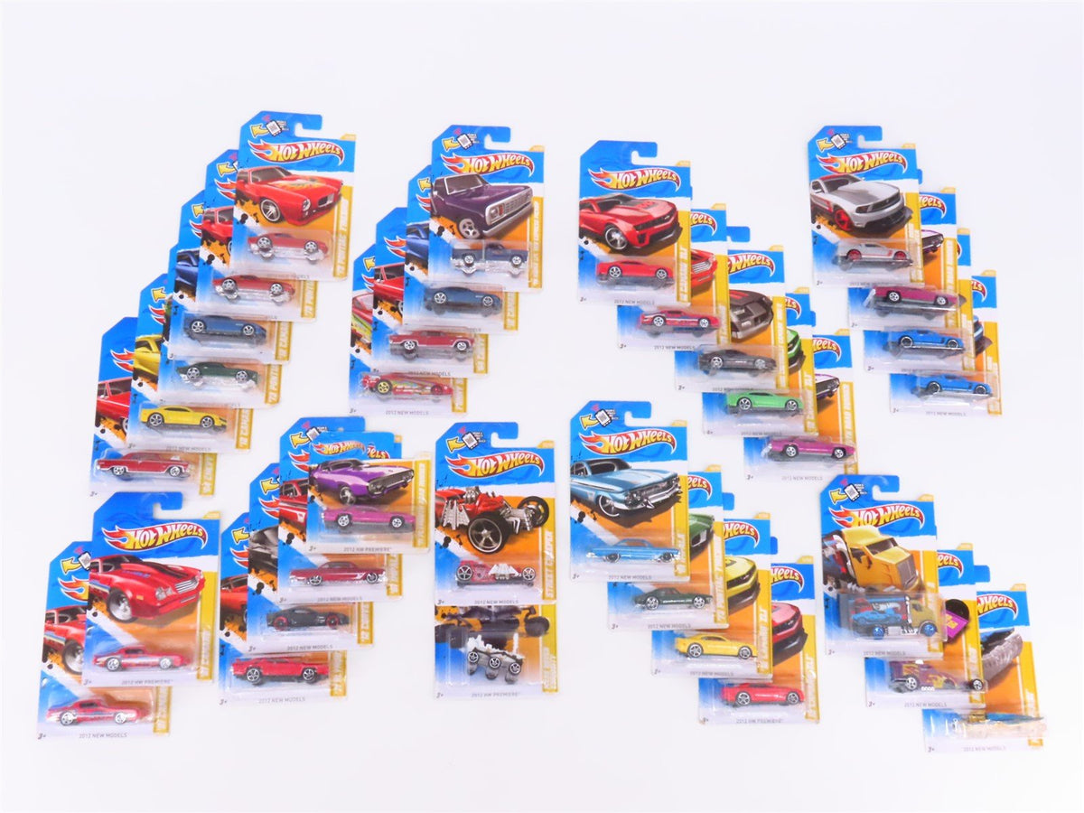LOT of 34 Hot Wheels 2012 New Models Chevy, Ford, Pontiac Cars