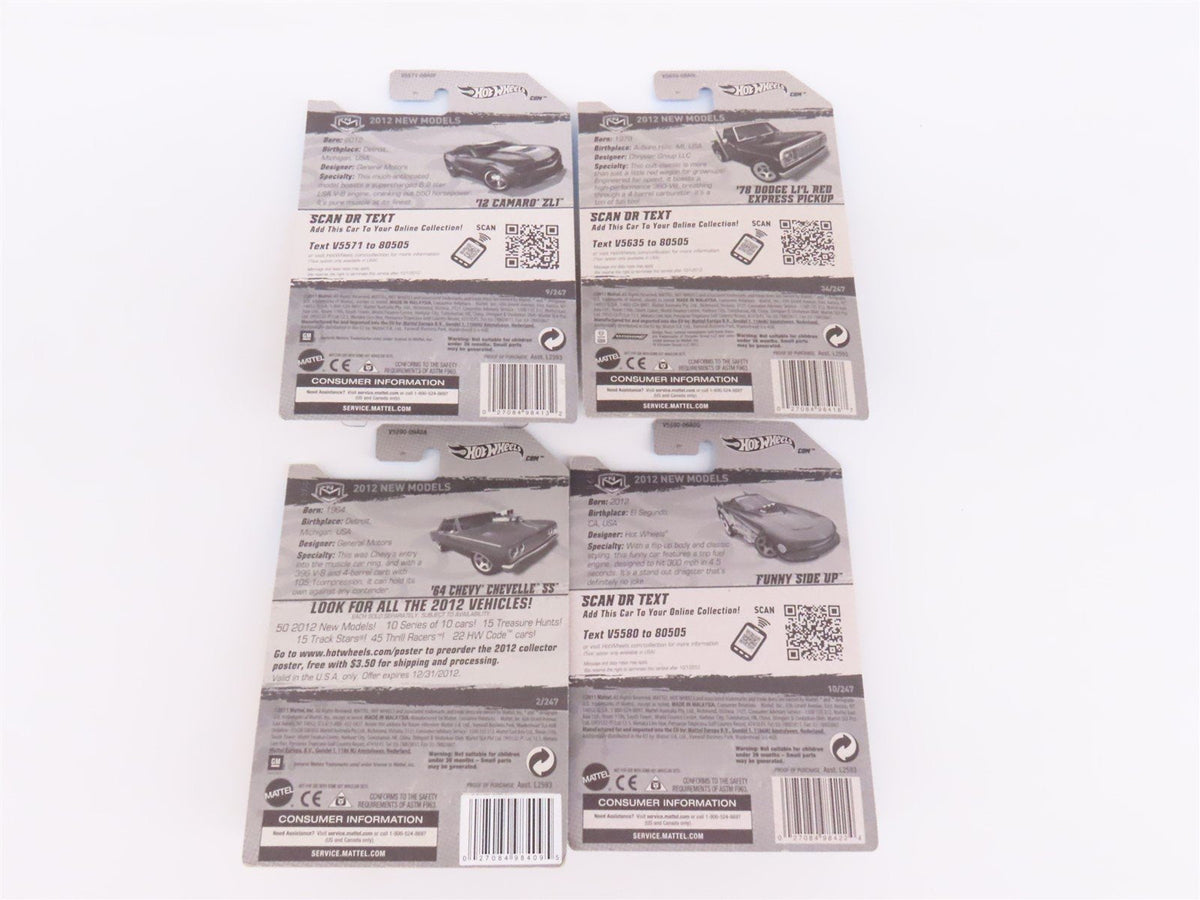 LOT of 34 Hot Wheels 2012 New Models Chevy, Ford, Pontiac Cars