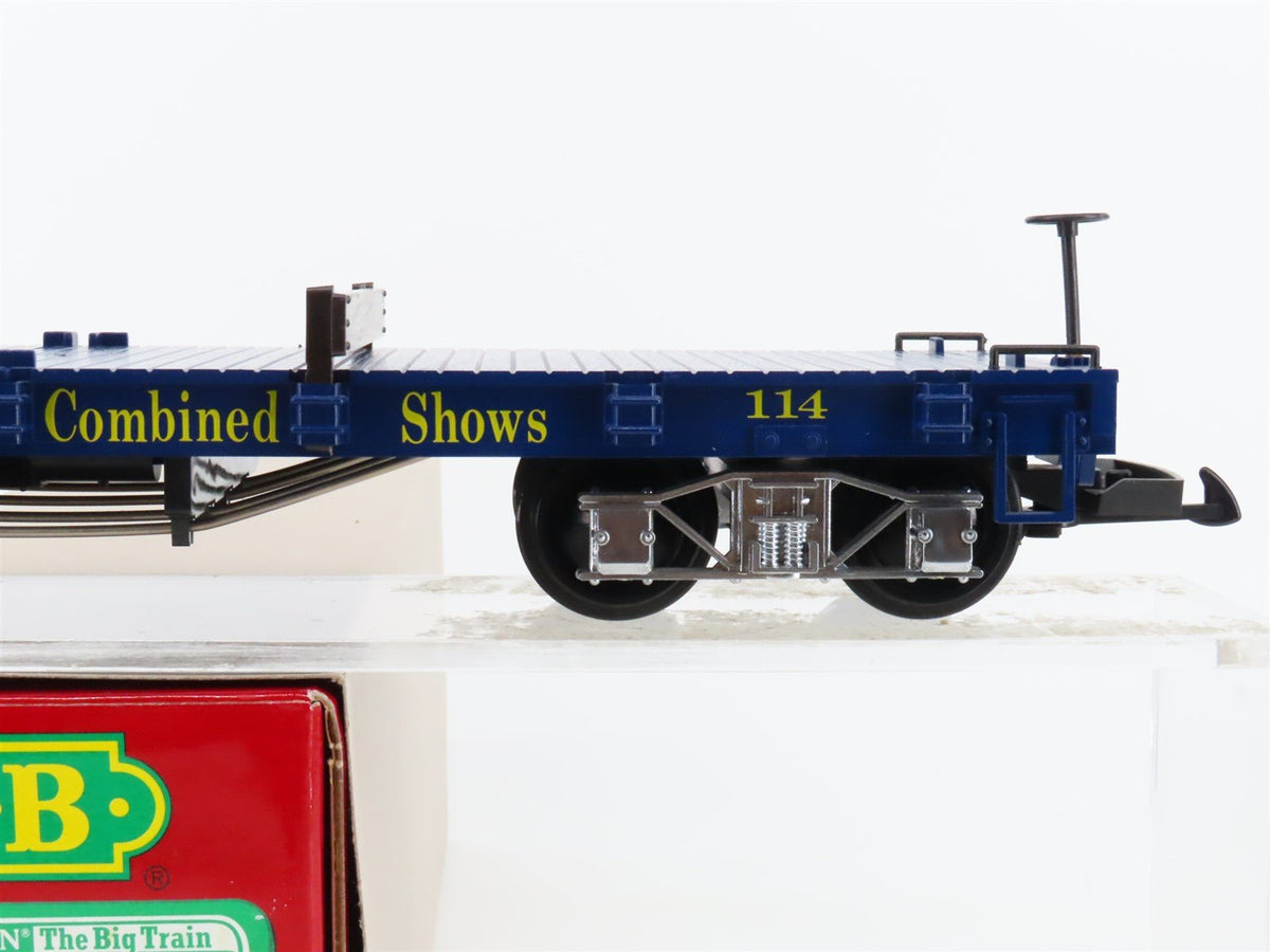 G Scale LGB 4060-DG Wilson Bros. Combined Shows Flat Car #114