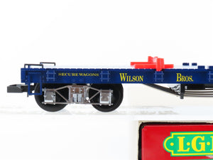 G Scale LGB 4060-DG Wilson Bros. Combined Shows Flat Car #114