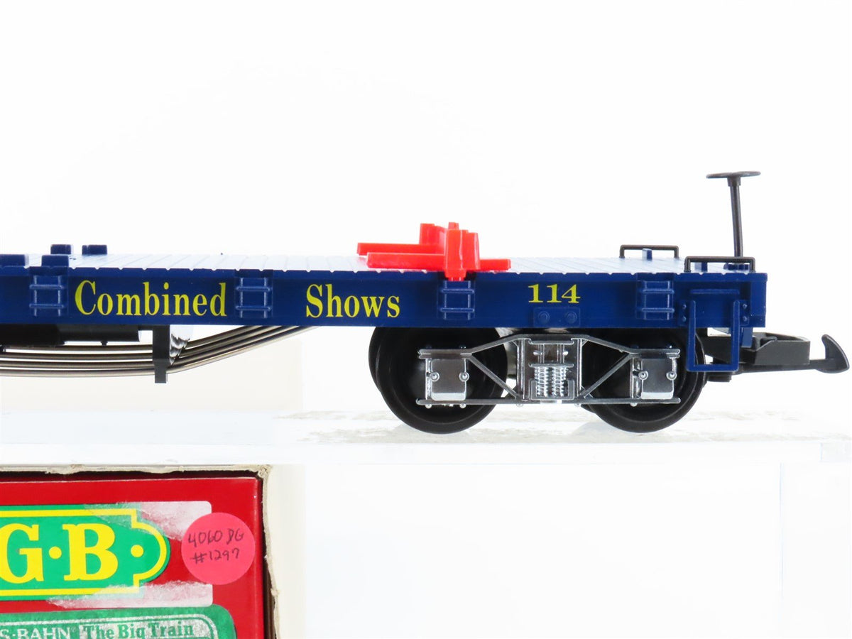 G Scale LGB 4060-DG Wilson Bros. Combined Shows Flat Car #114