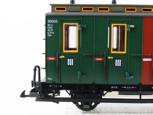 G Scale LGB 30503 Green / Brown 3rd & 4th Class Compartment Coach Passenger